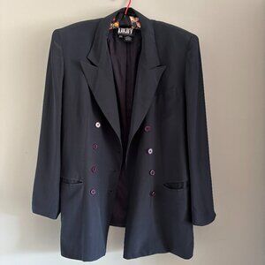 Vintage DKNY Navy Silk Blazer